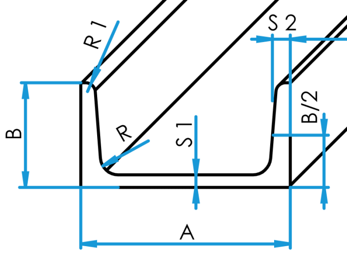 Profil U valcovaný  - antikor - 17 240 (AISI 304)