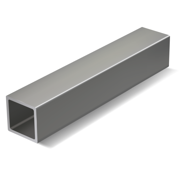 Rúra štvorhranná  - hliník - EN AW 6082